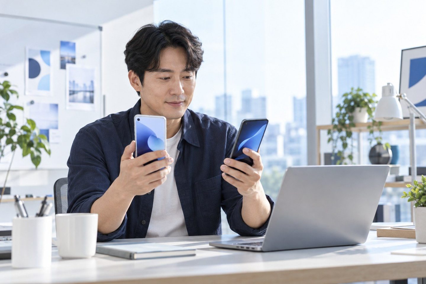 휴대용 기기로 결제 내용을 확인하는 남성 — PG결제대행사 가입 판매 품목판매 품목, 이렇게 들려주세요. 연락 주시면 받아 적는 일은 저희가 맡아요.